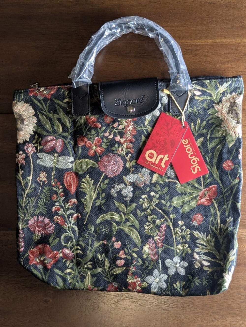 NWT Signare Floral Tapestry Foldaway Tote Bag